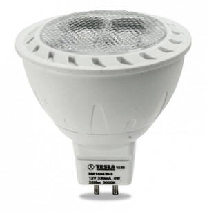 TESLA LED žárovka/ GU5,3/ MR16/ 4W/ 12V/ 320lm/ 3000K/ teplá bílá