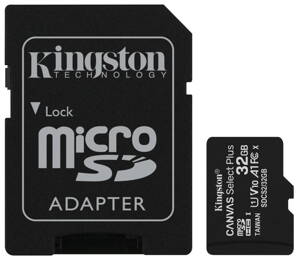 KINGSTON Canvas Select Plus 32GB microSD / UHS-I / CL10 / vč. SD adaptéru