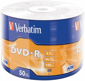 VERBATIM DVD-R AZO 4,7GB/ 16x/ 50pack/ wrap