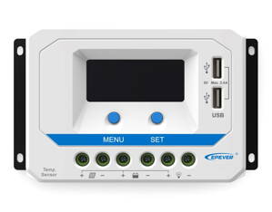 EPEVER VS3024AU solárny PWM regulátor 12/24 V, 30 A, USB, vstup 50V