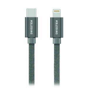 Swissten Datový Kabel Textile USB-C / Lightning 1,2 M Šedý