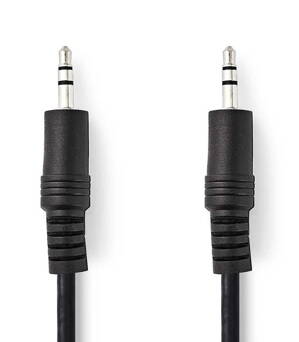 NEDIS stereo audio kabel s jackem/ zástrčka 3,5 mm - zástrčka 3,5 mm/ černý/ 3m
