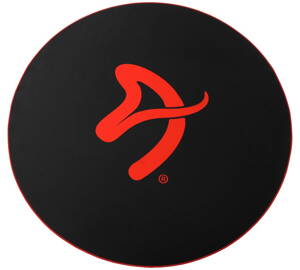 AROZZI Zona Floorpad/ ochranná podložka na podlahu/ kruhová/ priemer 120 cm/ čierná s červeným logom