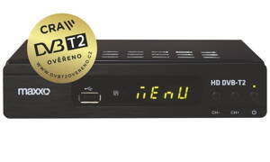 OPRAVENÉ - MAXXO Set Top Box DVB-T2 FullHD/ H.265 CRA ověřeno/ HDMI/ SCART/ USB + Wifi dongle