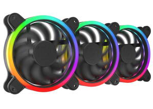 SilentiumPC sada přídavných ventilátorů Corona HP EVO ARGB 120 3-pack / 3x 120mm fan / ARGB LED / ultratichý