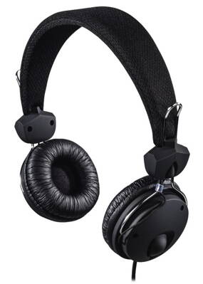 HAMA headset on-ear/ drátová sluchátka + mikrofon Fun4Phone/ 3,5 mm jack/ citlivost 100 dB/mW/ černá