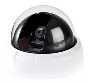 NEDIS atrapa bezpečnostné kamery s blikajúcou LED / dome / vnútorná / biela