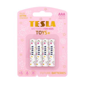 TESLA TOYS+ GIRL alkalická baterie AAA (LR03, mikrotužková, blister) 4 ks