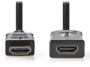 NEDIS High Speed prodlužovací HDMI kabel s ethernetem/ konektory HDMI – HDMI/ černý/ 1m