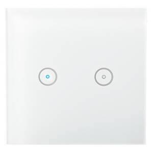 NEDIS Wi-Fi smart spínač osvetlenia / dvojitý / Android / iOS / Nedis® SmartLife / biely