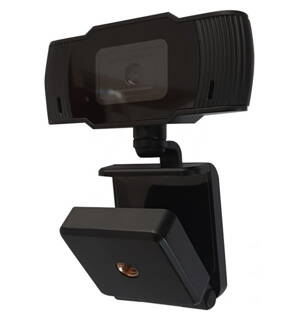 UMAX webkamera Webcam W5/ 5MP HD 2592x1944/ 1/4" CMOS/ mikrofon/ držák/ Plug and Play/ Autofocus/ USB 2.0/ 1,5 m/ černá