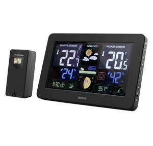 HAMA meteostanica Premium/ nabíjacia funkcia USB/ čierná