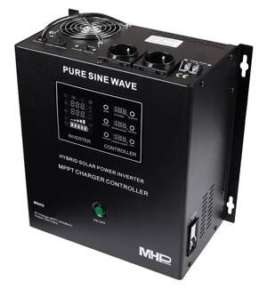 MHPower záložný zdroj MSKD-1400-24, UPS, 1400W, čistý sinus, 24V, solárny regulátor MPPT