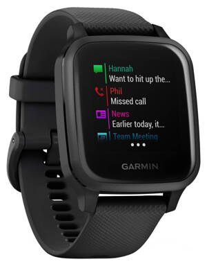 GARMIN GPS elegantní sportovní hodinky Venu Sq Music, Slate/Black Band