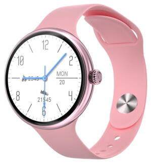 IMMAX smart hodinky Lady Music Fit/ 1,1" LCD/ MT2502D/ BT 4.2/ IP67/ Android 4.0/ iOS 8.0/ dámské/ čeština/ ružove