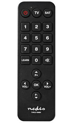 NEDIS předprogramovaný univerzální dálkový ovladač pro seniory 2:1 kompatibilní se všemi televizory