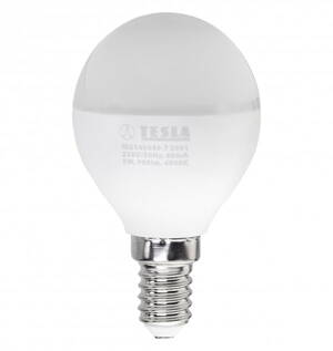 TESLA LED žárovka miniglobe BULB/ E14/ 8W/ 230V/ 900lm/ 4000K/ denní bílá