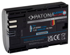 PATONA baterie pro foto Canon LP-E6NH 2250mAh Li-Ion Platinum EOS R5/R6