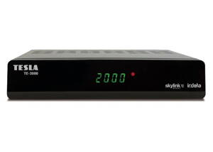 OPRAVENÉ - TESLA DVB-S/S2 set-top-box TE-3000/ Full HD/ Skylink ready/ čtečka karet Irdeto/ EPG/ PVR/ USB/ HDMI/ LAN/ če...