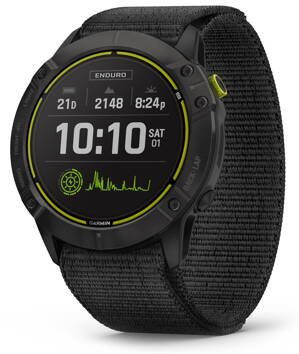 GARMIN GPS hodinky Enduro, Carbon Gray DLC Titanium/Black UltraFit Nylon Strap