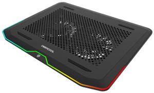 DEEPCOOL chladič notebooku N80 RGB / do 17" / 2x140mm fan / RGB podsvietenie / 2xUSB 3.0