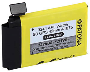 PATONA baterie pro chytré hodinky Apple Watch 3 GPS 342mAh A1875 42mm