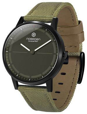 ROZBALENÉ - NOERDEN chytré hybridní hodinky MATE2+ Khaki/ dotykové safírové sklíčko/ 5 ATM/ výdrž až 6 měsíců/ khaki/ CZ ...