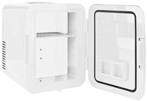 NEDIS přenosná mini lednička/ objem 4 litry/ rozsah chlazení 8 - 18 °C/ AC 100 - 240 V / 12 V/ spotřeba 50 W/ bílá