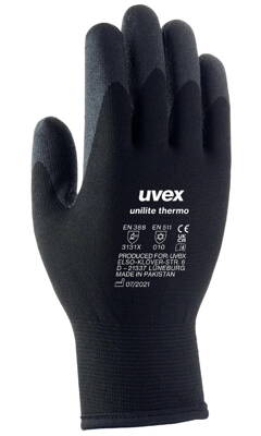 UVEX Rukavice Unilite thermo vel. 10 /presné mechanické práce /suché a mierne vlhké prostredie /vysoká citlivosť