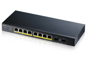 Zyxel GS1900-10HP v2 10-port Desktop Gigabit Web Smart switch: 8x Gigabit metal + 2x SFP, IPv6, 802.3az (Green), PoE