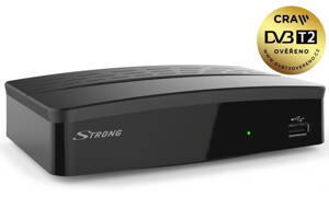 POŠKOZENÝ OBAL - STRONG DVB-T/T2 set-top-box SRT 8209/ Full HD/ H.265/HEVC/ CRA ověřeno/ PVR/ EPG/ USB/ HDMI/ LAN/ SCART/ černý