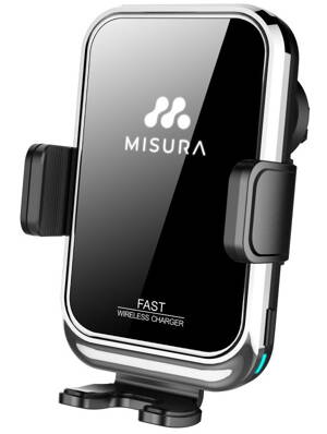 MISURA držák mobilu do auta s bezdrátovým nabíjením MA04 stříbrný