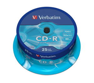 VERBATIM CD-R80 700MB/ 52x/ Extra Protection/ 25pack/ spindle