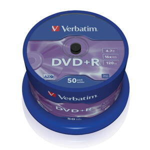 VERBATIM DVD+R 4,7GB/ 16x/ 50pack/ spindle