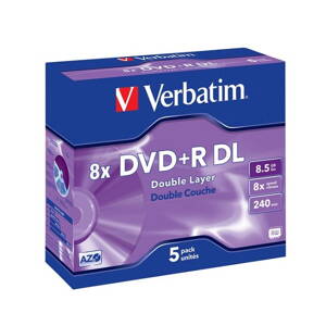 VERBATIM DVD+R DoubleLayer 8,5GB/ 8x/ Jewel/ 5pack