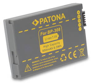 PATONA baterie pro digitální kameru Canon BP-308 850mAh