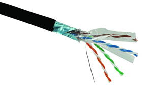 Solarix Kábel FTP PE drôt c6 vonkajšia, 500m / špulka čierny, SXKD-6-FTP-PE
