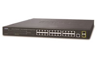 PLANET GS-4210-24T2S switch L2 / L4, 24x 1000Base-T, 2x SFP, Web / SNMPv3 SSL / SSH, VLAN, QoS, IPv6, fanless