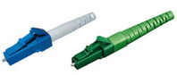 XtendLan LC konektor, simplex, metalokeramický, modrý, pro 3mm kabel, pro lepení