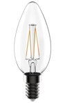 TESLA LED žárovka FILAMENT RETRO svíčka/ E14/ 4W/ 230V/ 470lm/ 2700K/ teplá bílá/ čirá