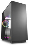 Sharkoon skříň PURE STEEL RGB / Middle Tower / 2x USB3.0 / 4x RGB ventilátor / průhledná bočnice / černá