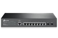 TP-Link T2500G-10TS - Gigabitový riadený switch JetStream s 8 portami, L2 a dvoma slotmi SFP