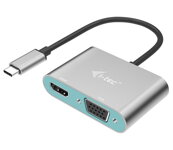 i-tec USB 3.1 Type C kabelový adaptér METAL 1x HDMI (4K) 1x D-SUB (VGA 1080p)