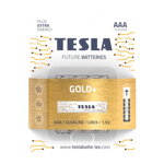 TESLA GOLD+ alkalická baterie AAA (LR03, mikrotužková, blister) 4 ks