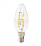 TESLA LED žárovka FILAMENT RETRO svíčka/ E14/ 4W/ 230V/ 470lm/ 4000K/ denní bílá/ čirá