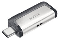SanDisk Ultra Dual USB-C Drive 128GB - USB 3.0 Typ-C / USB 3.0 Typ-A, strieborný