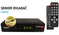 OPRAVENÉ - MAXXO Set Top Box DVB-T2 FullHD/ H.265 CRA ověřeno/ HDMI/ SCART/ USB + Senior ovladač
