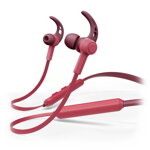 HAMA headset Connect Neck/ bezdrátová sluchátka + mikrofon/ špuntová/ Bluetooth/ citlivost 96 dB/mW/ červená