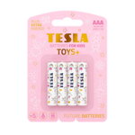 TESLA TOYS+ GIRL alkalická baterie AAA (LR03, mikrotužková, blister) 4 ks