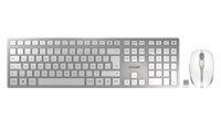 CHERRY set klávesnice a myši DW 9000 slim EU layout stříbrná/bílá